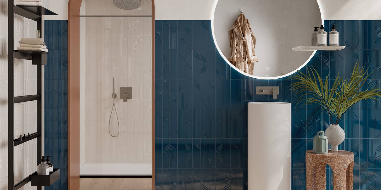 How to Mix Patterns Without Making the Bathroom Look Busy | Turkey ...