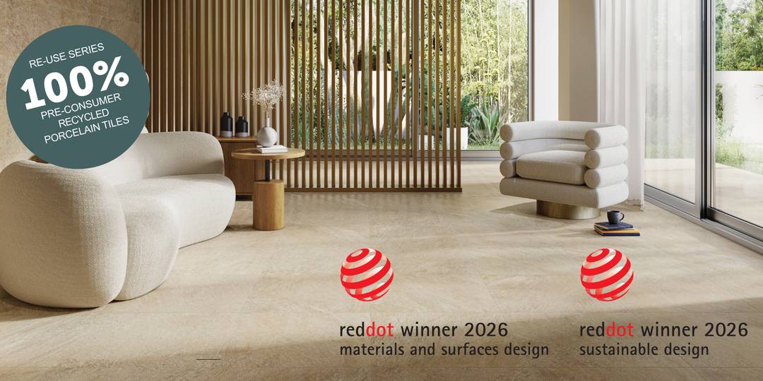 RAK Ceramics Wins Red Dot Award: Product Design 2026 for RE-USE Tile Series