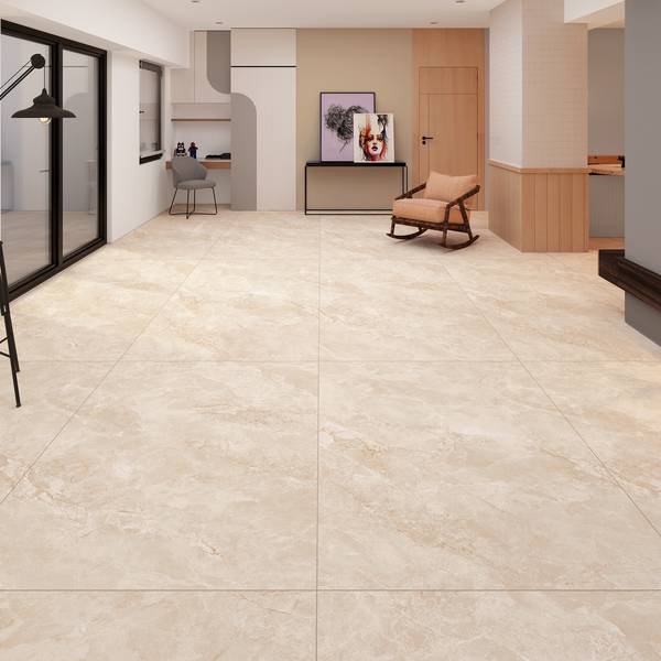 Modern Light Commercial highlighting beige tones with porcelain tiles, creating a warm atmosphere.