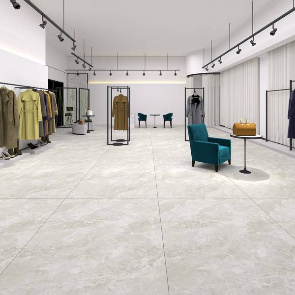 Modern Light Commercial featuring grey tones with porcelain tiles, creating a serene atmosphere.