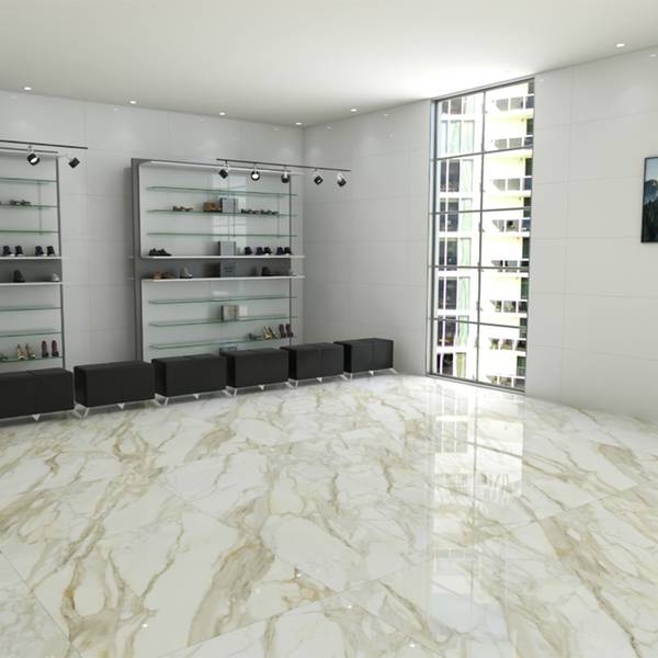 Modern Light Commercial featuring white tones with porcelain tiles, creating a warm atmosphere.