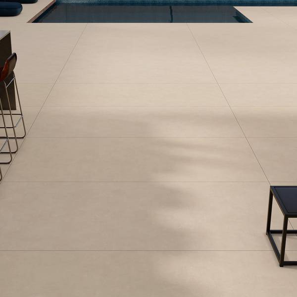 Modern Light Commercial highlighting beige tones with porcelain tiles, creating a contemporary atmosphere.