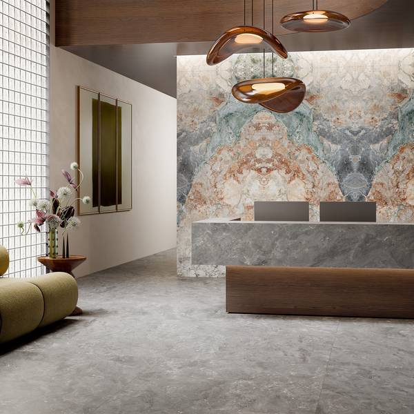 Modern Light Commercial with porcelain tiles, creating a contemporary atmosphere.