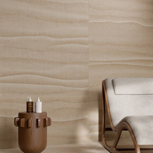 Modern Light Commercial featuring beige tones with porcelain tiles, creating a serene atmosphere.