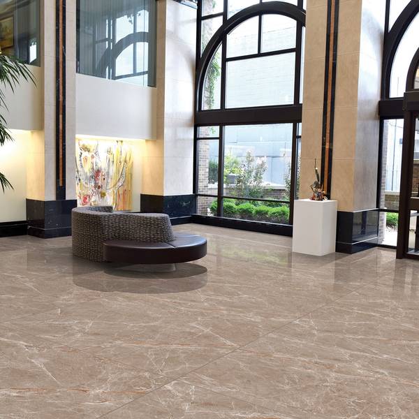 Modern Light Commercial showcasing brown tones with porcelain tiles, creating a warm atmosphere.