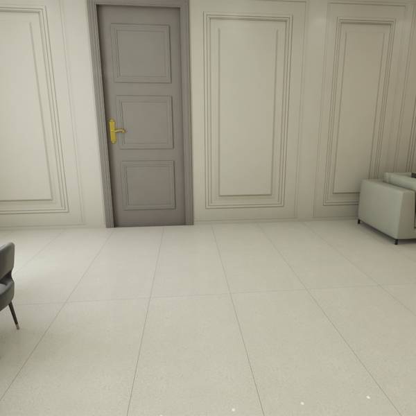 Modern Living room featuring beige tones with porcelain tiles, creating a luxurious atmosphere.