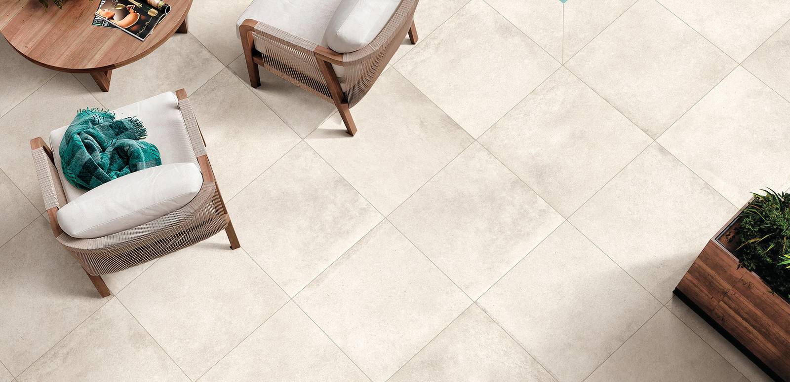 Modern Outdoor showcasing mix tones with porcelain tiles, creating a contemporary atmosphere.