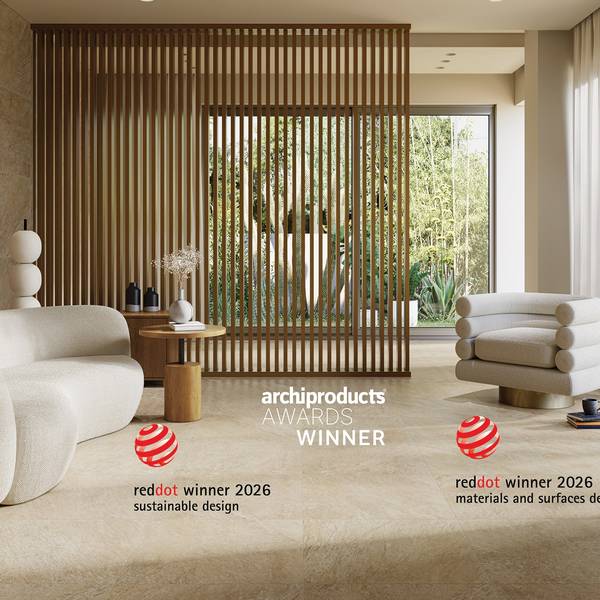 Modern Living room highlighting beige tones with porcelain tiles, creating a contemporary atmosphere.
