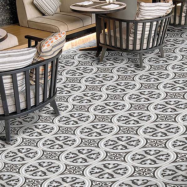 Modern Living room highlighting mix tones with porcelain tiles, creating a warm atmosphere.