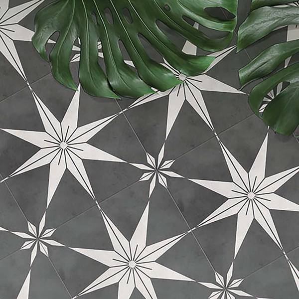 Modern Living room showcasing mix tones with porcelain tiles, creating a luxurious atmosphere.