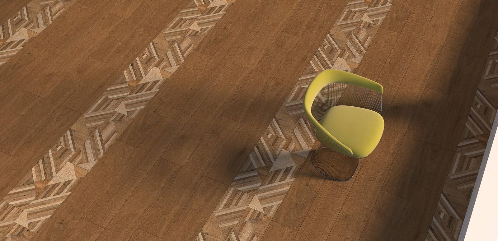 Modern Living room featuring brown tones with porcelain tiles, creating an elegant atmosphere.